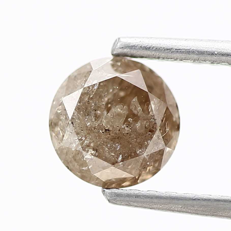 0.83 Carat Fancy Brown Round Shape Brilliant Cut Natural Loose Diamond